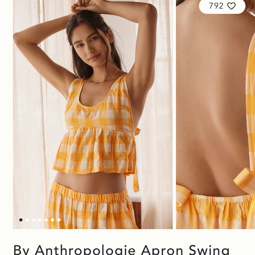 Anthropologie gingham tank XS NWWT